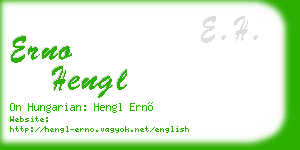 erno hengl business card